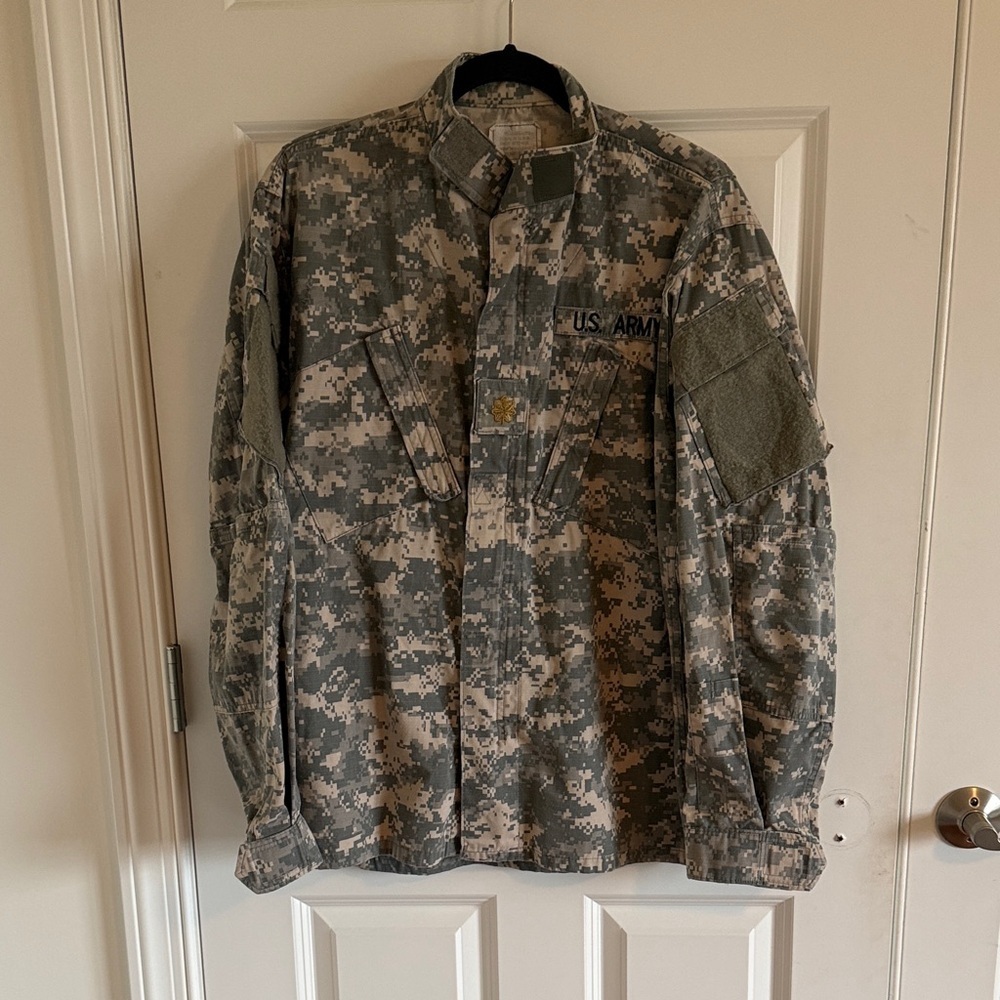 US Army Jacket Desert Camouflage USA Military Combat Field Shirt Medium Long